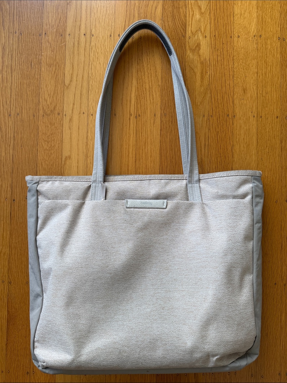 BELLROY Light Beige Canvas Tote Bag with Shoulder Straps